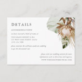 Carte D'accompagnement Beautiful Boho Botanical Mariage Détails (Devant)