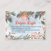 Carte D'accompagnement Beaux animaux baby shower de couche de Noël d'hive (Devant)