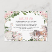 Carte D'accompagnement Beaux animaux de ferme barnyard livres filles pour (Devant)