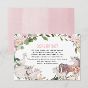 Carte D'accompagnement Beaux animaux de ferme barnyard livres filles pour