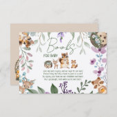 Carte D'accompagnement Beaux animaux de la forêt de verdure boisés apport (Devant / Derrière)