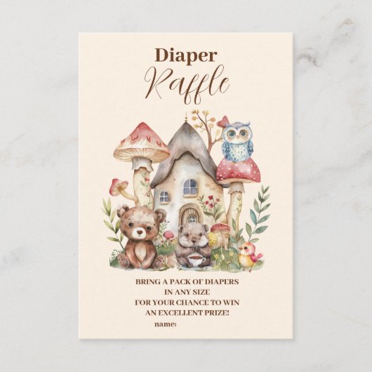 Carte D'accompagnement Beaux animaux de la forêt de verdure Diapper Raffl (Devant)