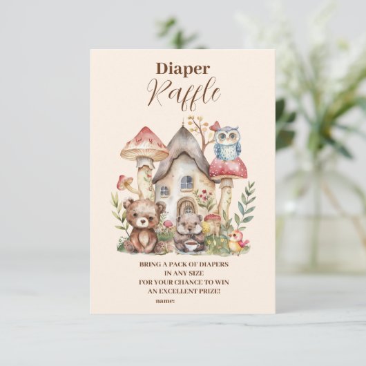 Carte D'accompagnement Beaux animaux de la forêt de verdure Diapper Raffl (Debout devant)