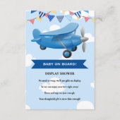 Carte D'accompagnement Bébé à bord ! Baby shower d'avion (Devant)