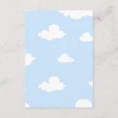 Carte D'accompagnement Bébé à bord ! Baby shower d'avion (Dos)