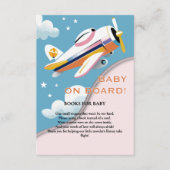 Carte D'accompagnement Bébé à bord Baby shower d'avion d'aviation moderne (Devant)