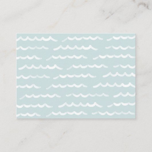 Carte D'accompagnement Bébé à bord Bleu Surfboard Display Douche (Dos)