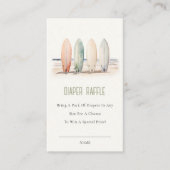 Carte D'accompagnement Bébé à bord Surfboard Déchets Baby shower à raffle (Devant)