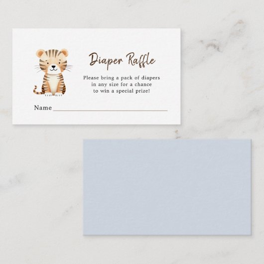 Carte D'accompagnement Bébé animal mou Douche garçon Chevalier Raffle (Devant / Derrière)