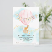 Carte D'accompagnement Bébé Animaux Ballons à air chaud Déchets de filet (Debout devant)