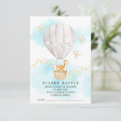 Carte D'accompagnement Bébé Animaux Ballons à air chaud Déchets de filet (Debout devant)