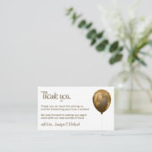 Carte D'accompagnement Bébé Balloon étincelle Glitz Merci (Debout devant)