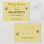 Carte D'accompagnement Bébé Bee Girl Twins Enclôture Card (Devant / Derrière)