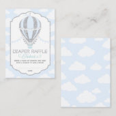 Carte D'accompagnement Bébé Bleu Chaud Boulon Boulon de chaudière Raffle (Devant / Derrière)