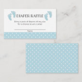 Carte D'accompagnement Bébé bleu pieds Baby shower rabat rabat Billets (Devant / Derrière)