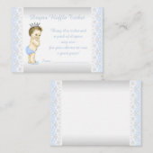 Carte D'accompagnement Bébé Bleu Prince Refroidisseur Billet (Devant / Derrière)