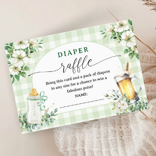 Carte D'accompagnement Bébé Brasse de la Bière Baby Shower Tirage au Sort