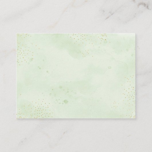 Carte D'accompagnement Bébé brasse de la verdure Demande de réservation (Dos)