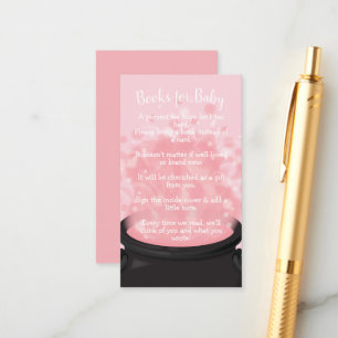 Carte D'accompagnement Bébé brasse Sorcière douche gothique rose fille