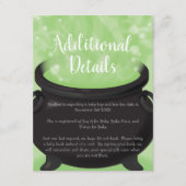 Carte D'accompagnement Bébé brasse Sorcière douche Halloween (Devant)