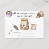 Carte D'accompagnement Bébé brasse tasse de café Combien de bonbons (Devant)
