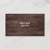 Carte D'accompagnement Bébé budget, Bois Floral 2SM Pas de repas RSVP (Dos)