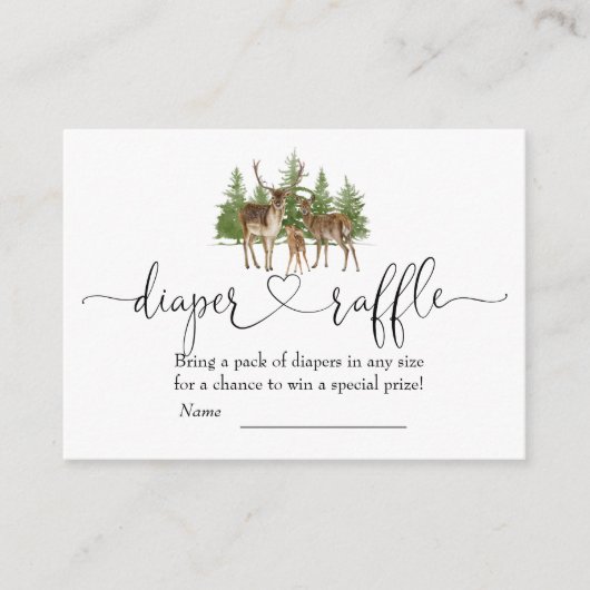 Carte D'accompagnement Bébé C'est froid hors de la couche Raffle (Devant)