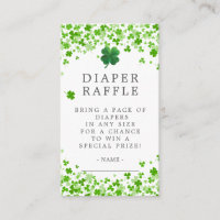Bébé Chanceux Petit Trèfle Fleur Baby Shower Tirag