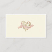 Carte D'accompagnement Bébé Coeur Floral En Fleur Déchets Raffle (Dos)