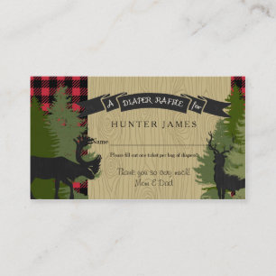 Carte D'accompagnement Bébé d'Antler de cerfs communs de région boisée de