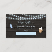 Carte D'accompagnement Bébé Déchets Raffle Bébé Brassage Baby shower bleu (Devant)