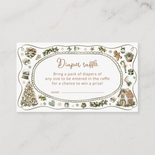 Carte D'accompagnement Bébé d'hiver C'est froid à l'extérieur du chapeau (Devant)