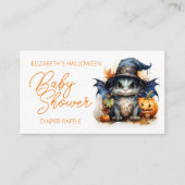 Carte D'accompagnement Bébé Dragon Halloween Baby shower Déchets Raffle (Devant)
