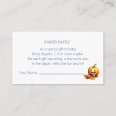 Carte D'accompagnement Bébé Dragon Halloween Baby shower Déchets Raffle (Dos)