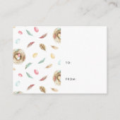 Carte D'accompagnement Bébé du printemps | Pas d'insertion de douche d'af (Dos)