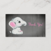 Carte D'accompagnement Bébé Eléphant billet de tombola C'est une fille ép (Dos)