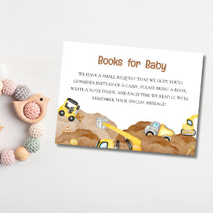 Carte D'accompagnement bébé en construction baby shower Book