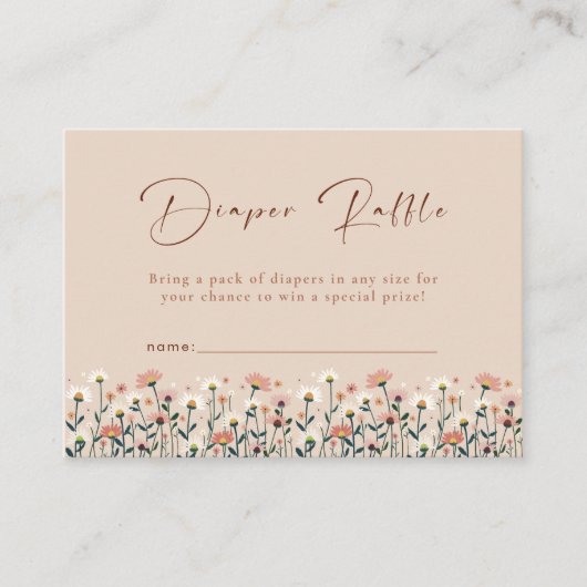 Carte D'accompagnement Bébé en Fleur Boho Chic Floral Jardin Fête Douche (Devant)