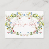 Carte D'accompagnement Bébé en Fleur Bow rose Baby shower Floral Fille (Devant)