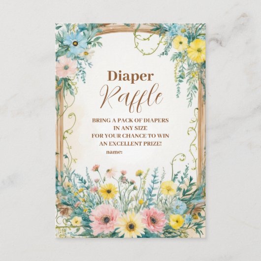 Carte D'accompagnement Bébé en fleur Broussailleur & Turquoise Ressort Di (Devant)