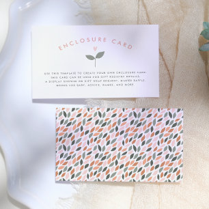 Carte D'accompagnement Bébé En Fleur Coeur Plante Boîtier Baby shower