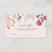 Carte D'accompagnement Bébé en fleur de couches Raffle Billets Enceinte (Devant)