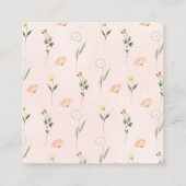 Carte D'accompagnement Bébé en Fleur Douche Déchets Raffle (Dos)