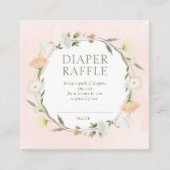 Carte D'accompagnement Bébé en Fleur Douche Déchets Raffle (Devant)