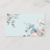 Carte D'accompagnement Bébé en fleur Dusty Baby shower bleu tombole (Dos)