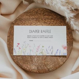 Carte D'accompagnement Bébé en fleur Élégant Fleur sauvage Déchets Raffle