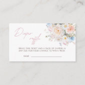 Carte D'accompagnement Bébé En Fleur Fleur Rosée Feuillette Raffle (Devant)