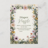Carte D'accompagnement Bébé en Fleur Jardin Diapper Raffle (Devant)