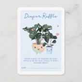 Carte D'accompagnement Bébé en fleur mignon Plante Posé Déchets Raffle (Devant)