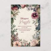 Carte D'accompagnement Bébé en fleur Ressort Fleur sauvage Diapper Raffle (Devant)